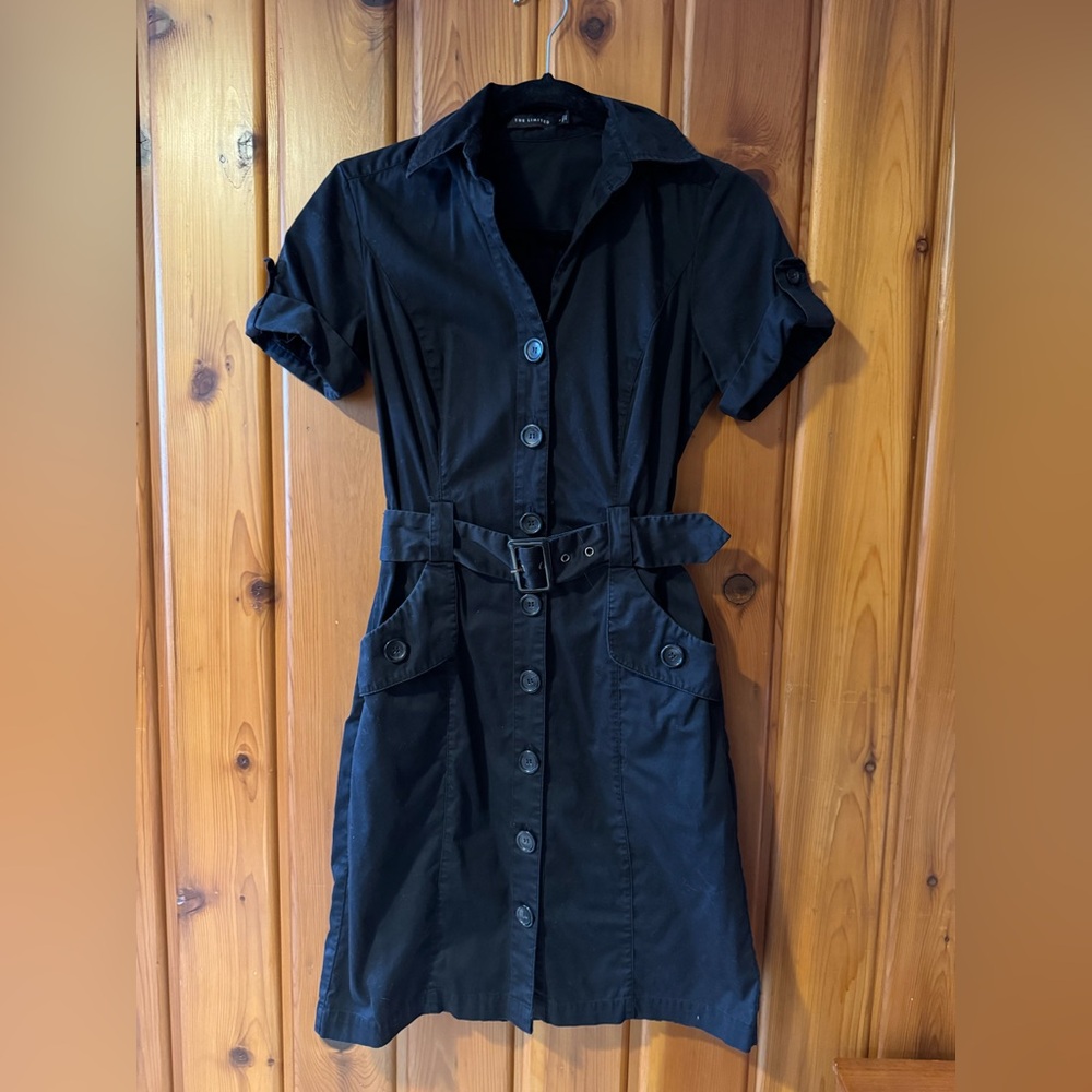 Vintage The Limited Black Mini Dress with Belt